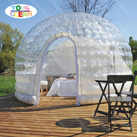 Nouvelle tente à bulles gonflable pour bain à remous Tente à dôme à bulles Tente de camping transparente en cristal gonflable ronde