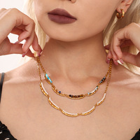 Offre Spéciale nouveaux bijoux pierre naturelle à la main perlée Niche douce clavicule chaîne collier Bracelet coquille perle ensemble de bijoux