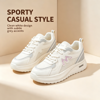 Chaussures décontractées légères et respirantes en maille pour femmes, avec plateforme et patch antidérapant, idéales pour la marche quotidienne et les trajets en extérieur.