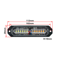 12 LED Ultra-Mince En Aluminium Feu Arrière Nouvel État Clignotant Camion Côté Moto Automobile Voiture Camion Yacht Petite Lampe Stroboscopique