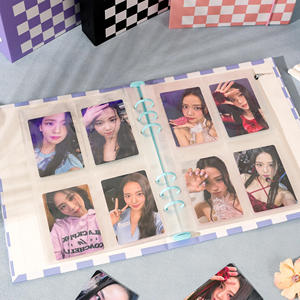 Álbum de Fotos Kpop A5 de Alta Calidad con Diseño a Cuadros, Impresión UV, Encuadernación Espiral Resistente y Ecológica, Portátil, para Tarjetas de Ídolos - Product Image 3