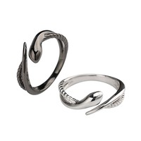 Bagues de couple Serpent en Cuivre, style corde, ouvertes et ajustables, motif Zodiaque, bandes assorties tendance pour Hommes et Femmes