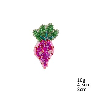 Patchs brodés en forme de légumes (oignon, aubergine), breloques pour sacs, décorations pour <span class=keywords><strong>cheveux</strong></span>, patchs brodés pour chapeaux, accessoires en gros - Product Image 6