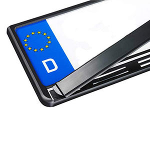 Support de plaque d'immatriculation de voiture personnalisé, imperméable, durable, taille européenne standard, grand format, vide, cadre de plaque d'immatriculation - Product Image 5