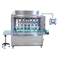 Machine de remplissage automatique à 6 têtes avec pompe à piston servo et PLC pour flacons en verre, jus, boissons, liquides cosmétiques, sauce chili et miel en pot