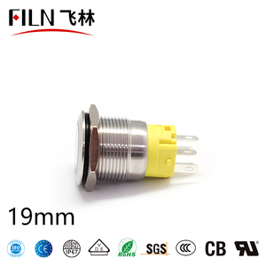 <span class=keywords><strong>FLIN</strong></span> 19mm IP67 Impermeable Bajo voltaje 12V 24V Interruptor de botón de encendido y apagado Interruptor de botón momentáneo Dpst - Product Image 4