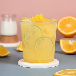 Ingredientes de bebida de lactobacilos de naranja, jarabe de jugo de fruta de naranja, té verde, té de burbujas de lactobacilos, relleno de yogur, <span class=keywords><strong>boba</strong></span> - Product Image 1