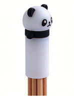 Tapa de Lápiz/Bolígrafo de PVC con Diseño de Panda de Dibujos Animados, Ecológica, Creativa, de Pegamento Suave, para Estudiantes de Primaria y Jardín de Infancia