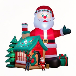 Cute Christmas Inflatable Santa Claus Tree and Snowman Ornaments for Holiday Parties Screen Blow-up Ornaments for Celebrations - Product Image 6