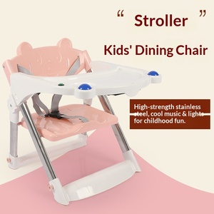 Seggiolone per Bambini Pieghevole Multifunzionale Portatile in Metallo per 6 Mesi-6 Anni - Product Image 3