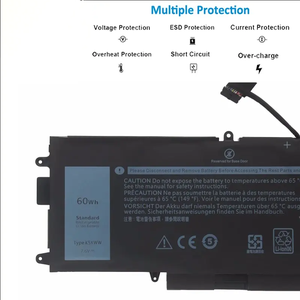 7.6V 7500mAh K5XWW แบตเตอรี่แล็ปท็อปสำหรับเดลล์ ละติจูด 5289 7389 7390 2-in-1 ซีรีส์โน้ตบุ๊ค 71TG4 725KY N18GG 7.6V 60WH K5XWW ใหม่ - Product Image 3