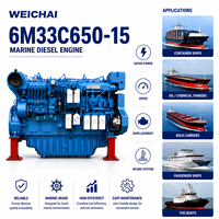 Moteur diesel marin SCDC Weichai Baudouin série 6M33 478 kW 650 ch 1500 tr/min 6M33C650-15 pour bateaux de pêche et navires de marchandises