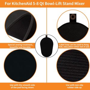 Tapis antidérapant pour batteur mélangeur, compatible avec les batteurs sur socle <span class=keywords><strong>KitchenAid</strong></span> 5-8 Qt Bowl-Lift et Pro 600 - Product Image 5