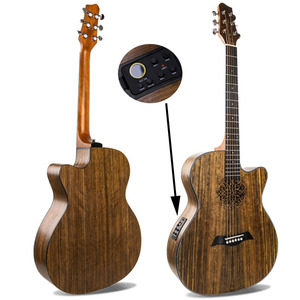 Instrumento Musical de palisandro, guitarra acústica eléctrica semipersonalizada de 41 pulgadas, venta al por mayor, China, Orig - Product Image 1