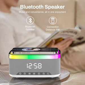 15 Wát không dây đồng hồ báo thức cho Bluetooth Speaker với RGB ánh sáng ban đêm cho Home theatre sân khấu Đảng ngoài trời đèn cạnh giường ngủ - Product Image 4