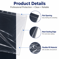 Sacs plats transparents en LDPE haute pression avec logo personnalisé pour l'emballage de pièces industrielles, d'ombrelles et d'ustensiles de cuisine - Anti-poussière