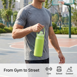 Bouteille d'eau isotherme en acier inoxydable sans BPA, 900 ml, à large ouverture, pour enfants, usage scolaire et extérieur - Product Image 6