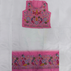 Frendi <b>Fabric</b> for Kids Wear Choli Daman Traditional <b>Indian</b> Dress Material Decorative Textile for Children Ethnic Festive Clothin - Product Image 3