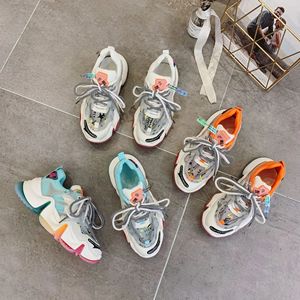 Logo personnalisé arc-en-ciel grosses baskets femmes bout rond à <span class=keywords><strong>lacets</strong></span> couleurs mélangées plate-forme dame chaussures à semelles <span class=keywords><strong>compensées</strong></span> décontractées - Product Image 5