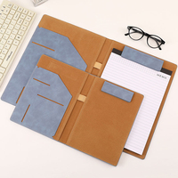 Carpeta de Archivos de Cuero PU Tamaño A4 con Logotipo Personalizado, Organizador de Documentos con Anillas, Portafolio con Clip y Bolsillo