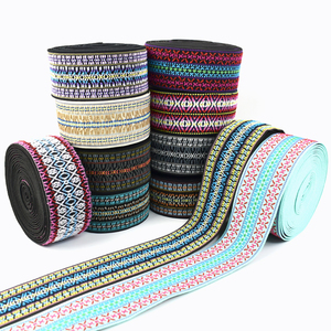 Deepeel EB115 50mm 60mm may phụ kiện may mặc Túi vành đai phong cách dân tộc Polyester ban nhạc Jacquard đàn hồi vải - Product Image 3