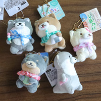 En gros, Porte-clés pendentif en peluche Shiba Inu Otter mignon de voyage, style dessin animé Kawaii, breloque de sac, cadeau de fête