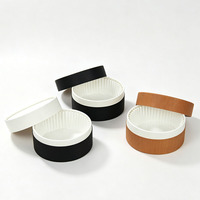 Boîte à gâteau ronde en papier de luxe personnalisée, tube biodégradable, conteneur pour cheesecake basque, emballage cadeau pour pâtisserie