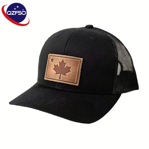 Gorra Trucker Deportiva QZFSO Personalizada de 6 Paneles con Bordado de Parches, Gorra de Béisbol de Malla y Cuero para Negocios con Logotipo y Etiqueta de Algodón Tejido, ¡Gran Venta! - Product Image 1