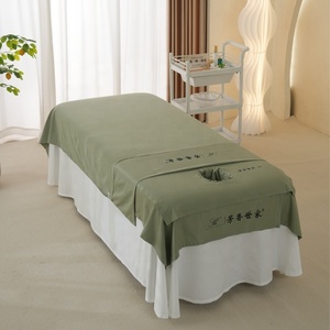 3pcs Avocado Green Microfiber Massage Table <strong>Sheet</strong> <strong>Set</strong> Includes Half <strong>Sheet</strong> Dust Cover and Massage Fitted or Flat <strong>Sheet</strong> - Product Image 6