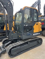 Mini-excavatrice hydraulique Hyundai HX60G de 5,85 tonnes, moteur diesel, chenilles compactes, pour travaux de terrassement