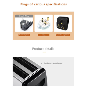 Tostadora Eléctrica Automática de 2 Rebanadas Sokany de 700W con Carcasa de Acero Inoxidable para Uso Doméstico y Hotelero - Product Image 4