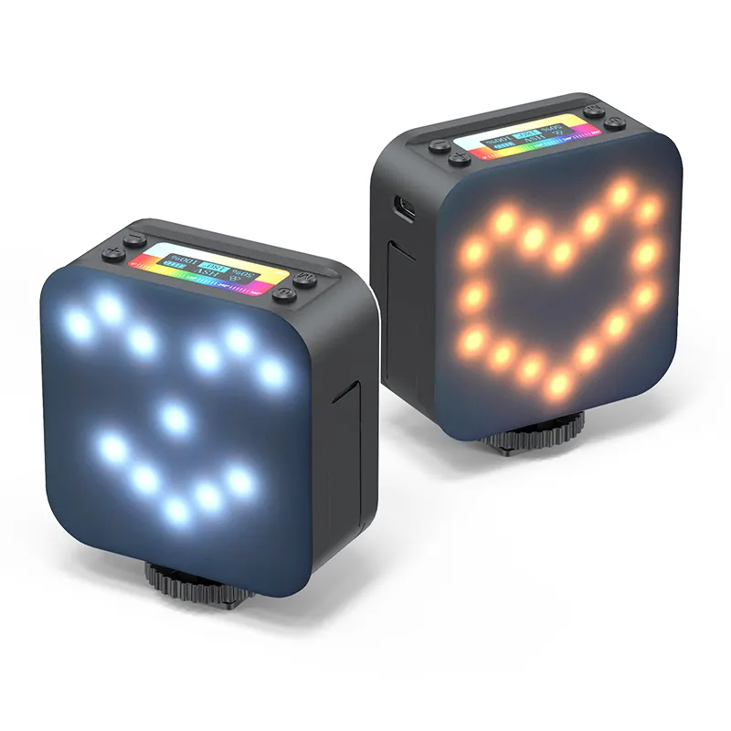 Hot RGB Built-in Lithium Battery LED Video Light Mini Square Portable Camera Light for Canon Nikon SLR Amazon