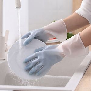 Gants de lavage de vaisselle durables pour le nettoyage de la cuisine, gants de ménage imperméables, antidérapants - Product Image 3