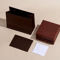 Coffret à bijoux de luxe avec logo personnalisé, emballage de bijoux avec pochette en velours et carte de remerciement