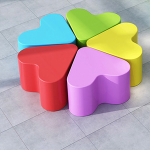 Chaise en forme de cœur personnalisée Y836, rose, pour intérieur et extérieur, siège d'amour, tabouret de vanité pour salle à manger, chambre, hôtel, école - Product Image 4