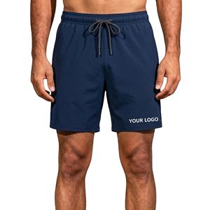 กางเกงขาสั้นออกกำลังกายผู้ชายแบบฟูลโมชั่น น้ำหนักเบา แห้งเร็ว ผ้าเนื้อยืดหยุ่นสูง เอวยางยืดพร้อมเชือกผูก กระเป๋าข้าง สำหรับออกกำลังกาย - Product Image 1