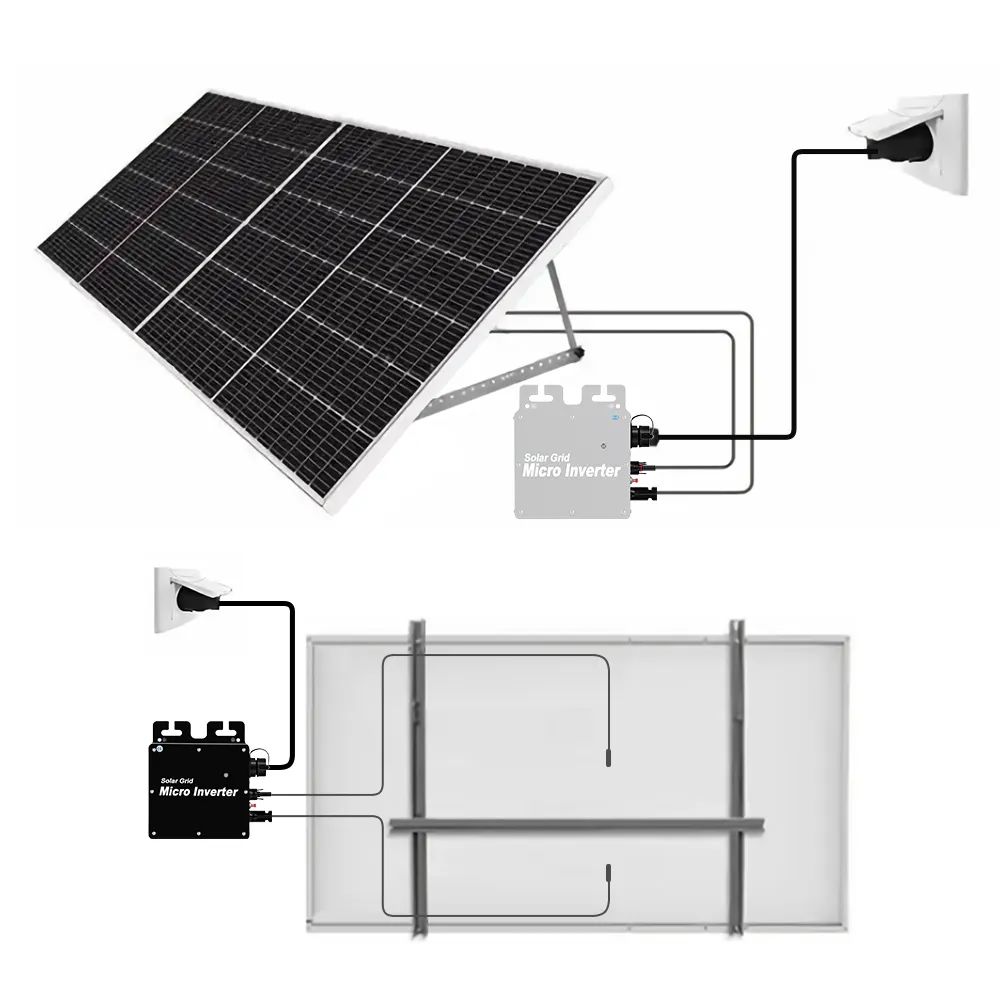 GÜNEŞ PANELI mikro invertör 400w sistem WIFI mobil uygulama mikro invertör 400W tarafından standı