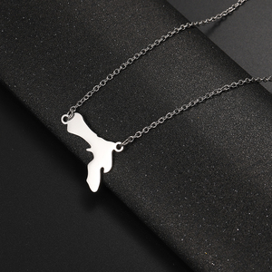 Collar de Cadena con Mapa de la Isla de Bonaire, Mar Caribe, en Acero Inoxidable, Chapado en Oro de 18K, Colgante de Bonaire, <span class=keywords><strong>Antillas</strong></span> Holandesas - Product Image 2