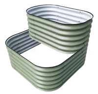 Jardinière modulaire en métal ondulé à plusieurs niveaux Huizhou Green Giant de 32 pouces de hauteur