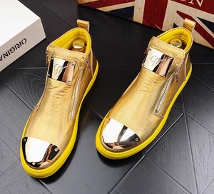 Chaussures de course décontractées montantes pour hommes, à semelle épaisse, style bottines, blanches, tendance, pour l'extérieur, petites tailles - Product Image 5