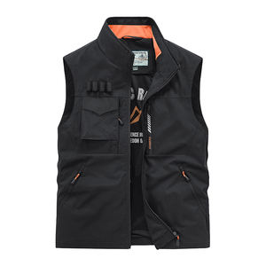 男性用カスタマイズ可能な薄い屋外ベスト登山用写真 & 釣りマルチポケットオーバーオールウェアラブルベストチョッキ - Product Image 3