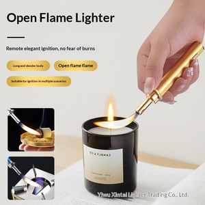 Nuevo encendedor de llama abierta tipo cigarrillo, metálico, personalizado, pequeño, inflable, portátil, al por mayor, con impresión de patrones, de butano - Product Image 5