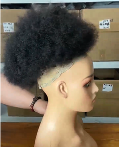 Afro kinky curly Drawstring ponytail Virgin Brazilian Short Human Hair extensions Afro Buns Drawstring Ponytails hair - Product Image 3