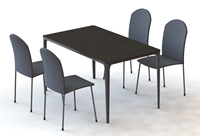Ensemble de meubles de salle à manger familiale moderne Top table à manger rectangulaire en bois MDF usine best-seller luxe nordique 4 6 meubles de maison
