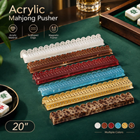 Bâton de poussée de luxe pour accessoires de Mahjong, design en rotin doré, pour jeu américain 4 joueurs, 20 pouces, en acrylique