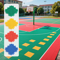 Muestra Gratuita de INOLP, Baldosas Modulares de Plástico para Pisos Deportivos, Impermeables, Antideslizantes, Comerciales, para Garajes, Canchas de Baloncesto al Aire Libre, Fiba3x3