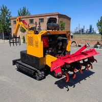 Mini-Excavatrice Haute Performance 1t 1.5t avec Rotoculteur et Cultivateur de Sol, Moteur, Pompe et Engrenage pour Jardin et Moments de Charge Élevés