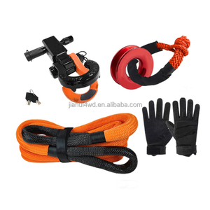 Kit de récupération tout-terrain 4x4 complet : <span class=keywords><strong>Corde</strong></span> de remorquage, manille souple, câble de remorquage, ensemble de sauvetage - Product Image 2
