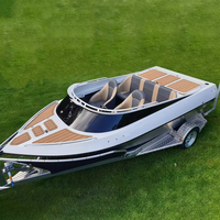 Bateau à réaction en aluminium OEM 4 places avec moteur in-bord pour la course fluviale et la pêche professionnelle