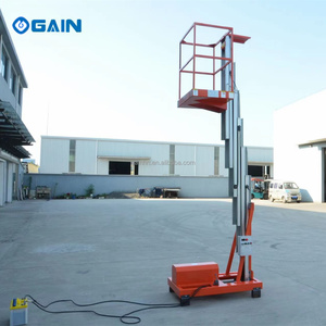 Plataforma Elevadora Hidráulica de Mástil Único de Aleación de Aluminio con Certificación CE, Elevador Vertical con Batería de 48V y Mesa de 1300x850mm - Product Image 6